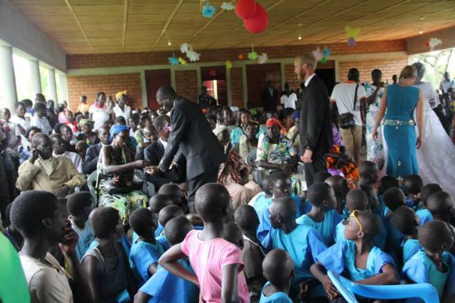 Bosco Serving Cake to His Family